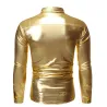 Shiny metallic long sleeve shirt - with sequins decorationsT-shirts