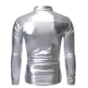 Shiny metallic long sleeve shirt - with sequins decorationsT-shirts