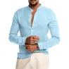 Chemise classique en lin à manches longues