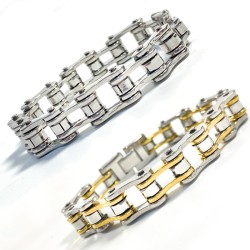 Bracelet en acier inoxydable - design chaîne de moto