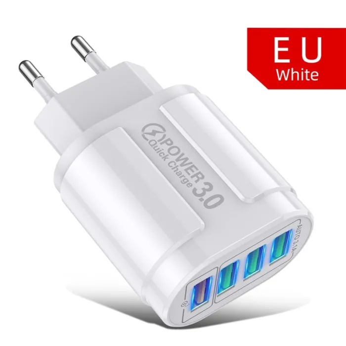 Chargeur USB 4 ports - charge rapide QC 3.0 - 48W