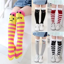 Chaussettes longues en coton - motif animaux