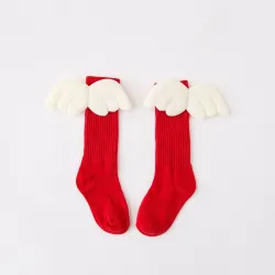 Long cotton socks - with angel wingsClothing