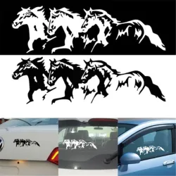 Autocollant de voiture en vinyle - trois chevaux