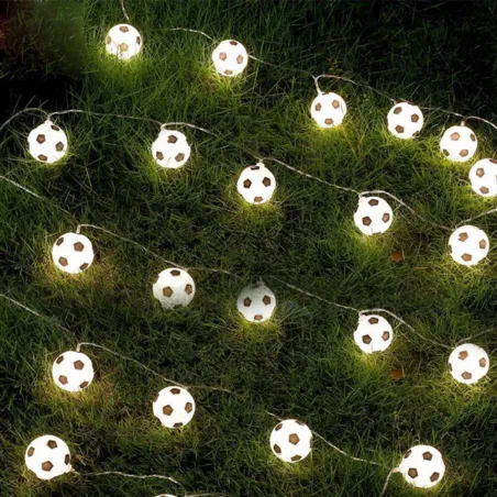 LED string garland - with footballs - battery poweredValentine's day