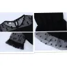 Elegant black chiffon dress with dotsClothing