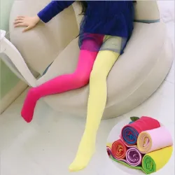 Collants enfants - double couleurs mélangées