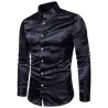 Chemise à manches longues en satin