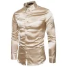 Chemise à manches longues en satin