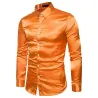Chemise à manches longues en satin