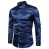 Chemise à manches longues en satin