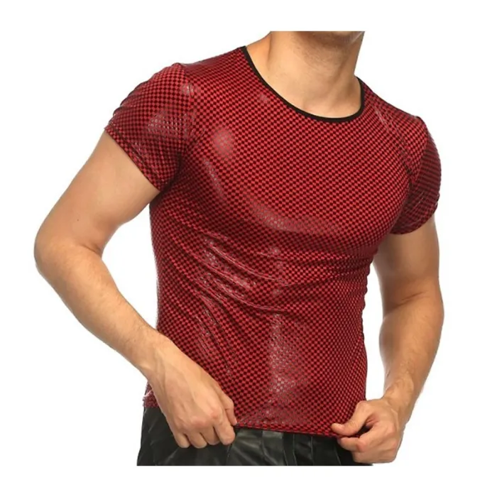 T-shirt brillant à manches courtes