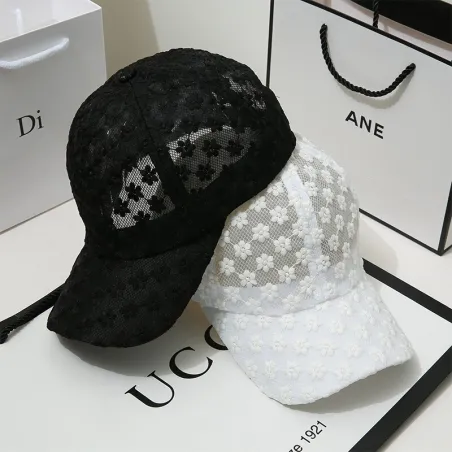 Casquette été - dentelle fleurie
