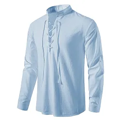Chemise classique à manches longues - encolure à nouer