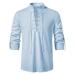 Chemise classique à manches longues - encolure à nouer