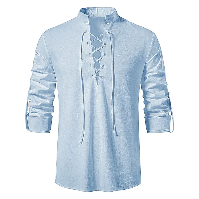 Classic long sleeve shirt - tie up necklineT-shirts