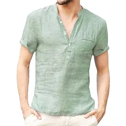 Chemise classique à manches courtes - encolure boutonnée