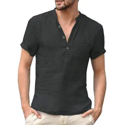 Chemise classique à manches courtes - encolure boutonnée