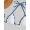 Ensemble bikini sexy - avec des décorations en métal