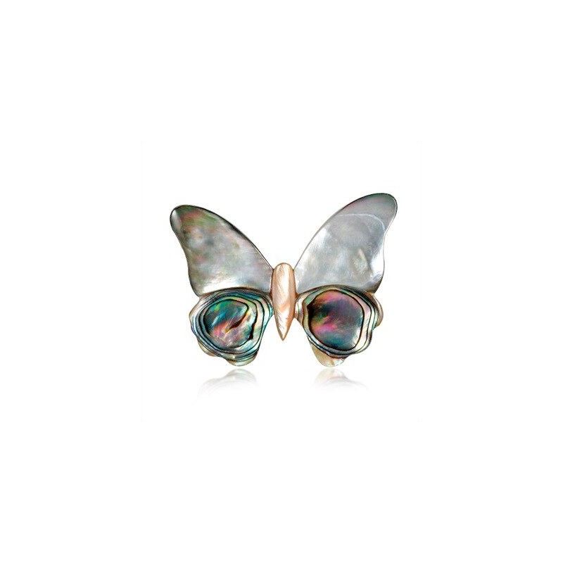 Papillon coquillage - broche élégante