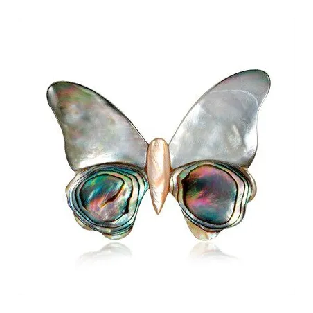 Papillon coquillage - broche élégante
