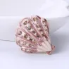 Coquille de cristal - broche élégante