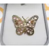 Papillon coquillage avec perle - broche