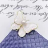 White shell butterfly - with a pearl - broochBrooches