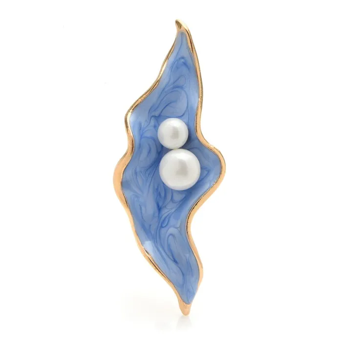 Nacre - avec perles - broche