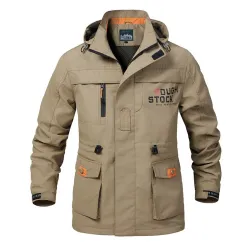 Veste à capuche homme militaire - coupe vent - imperméable