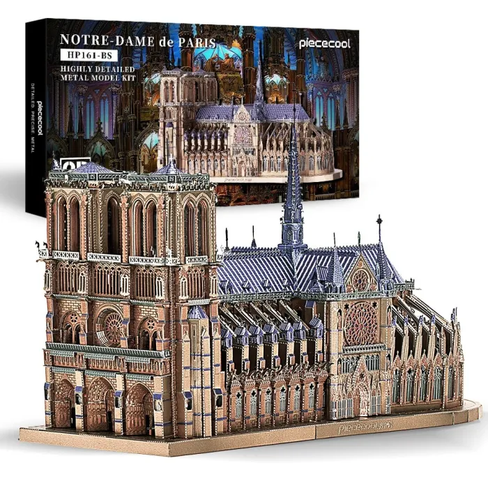 Puzzles 3D en métal - Cathédrale Notre Dame - Maquette DIY - kit de construction