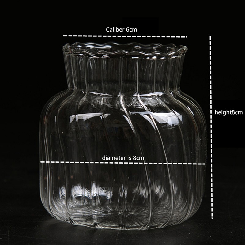 Vase en verre transparent