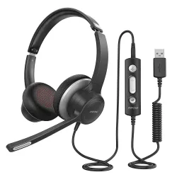 Mpow HC6 - Casque filaire USB - casque avec microphone - 3,5 mm