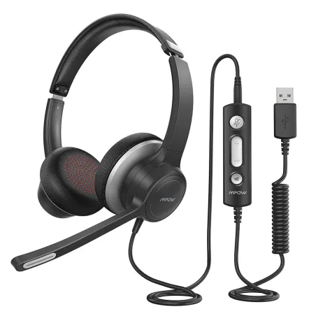 Mpow HC6 - Casque filaire USB - casque avec microphone - 3,5 mm