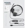 Mpow HC6 - Casque filaire USB - casque avec microphone - 3,5 mm