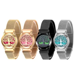 Bracelet diffuseur d'aromathérapie - bracelet en maille d'acier inoxydable