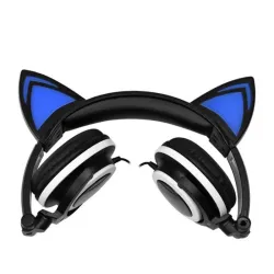 Casque enfant - LED - oreilles de chat lumineuses - jack 3,5 mm