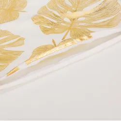 Decorative cushion cover - golden leaves / geometric pattern - 45cm * 45cmCushion covers