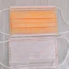 Masques antibactériens jetables pour le visage et la bouche - 3 couches - orange