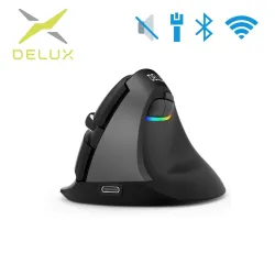 M618 - 2.4GHZ - mini souris verticale sans fil - Bluetooth 4 - double mode - rechargeable - silencieuse