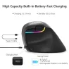M618 - 2.4GHZ - mini souris verticale sans fil - Bluetooth 4 - double mode - rechargeable - silencieuse