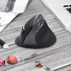 M618 - 2.4GHZ - mini souris verticale sans fil - Bluetooth 4 - double mode - rechargeable - silencieuse