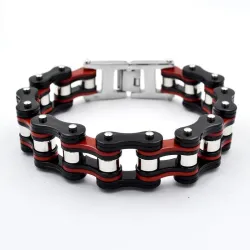 Bracelet en acier inoxydable - design chaîne de moto