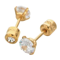 Petites boucles d'oreilles avec cristal