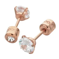 Petites boucles d'oreilles avec cristal