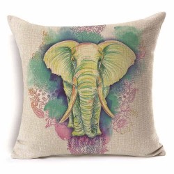 Taie d'oreiller décorative - éléphants - 45*45cm