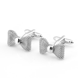 Metal cufflinks - bowknot shapedCufflinks