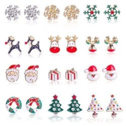 Boucles d'oreilles motifs de Noël - flocon de neige - Père Noël - Sapin de Noël