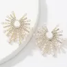 Boucles d'oreilles en forme de tournesol - avec cristaux / perles