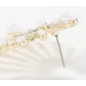 Sunflower shaped earrings - with crystals / pearlsEarrings